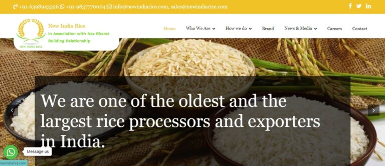 New-India-Rice Portfolio - Hellotechindia Case Study
