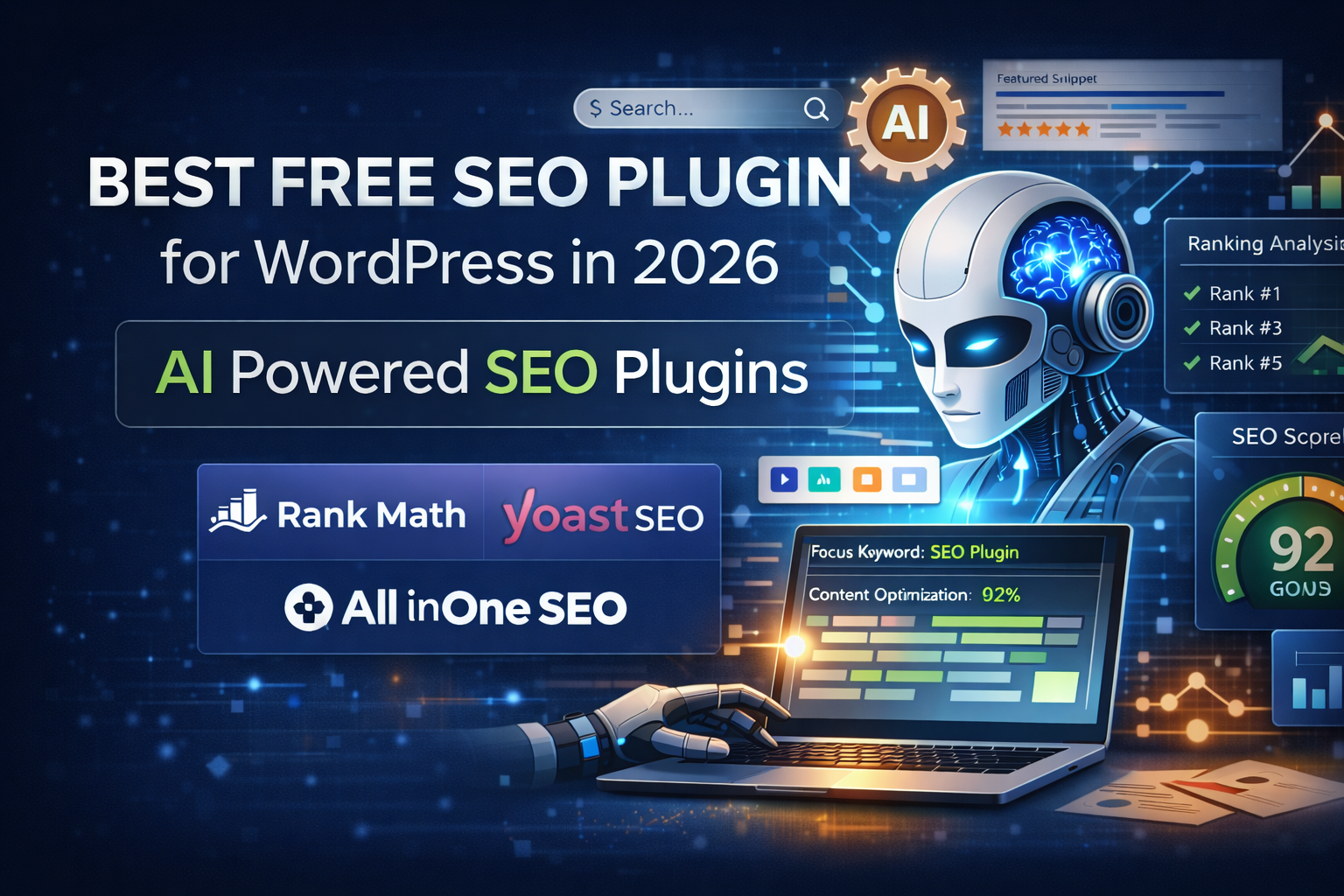 Best Free SEO Plugin for WordPress in 2026 – AI Powered SEO Plugins That Actually Work